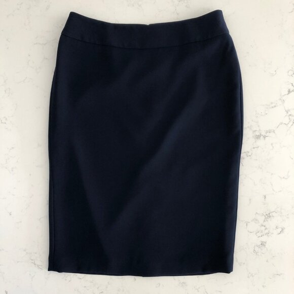 Nine West Suit Separates 100% Polyester Lined Pencil Skirt Navy Size 4 - Picture 9 of 9